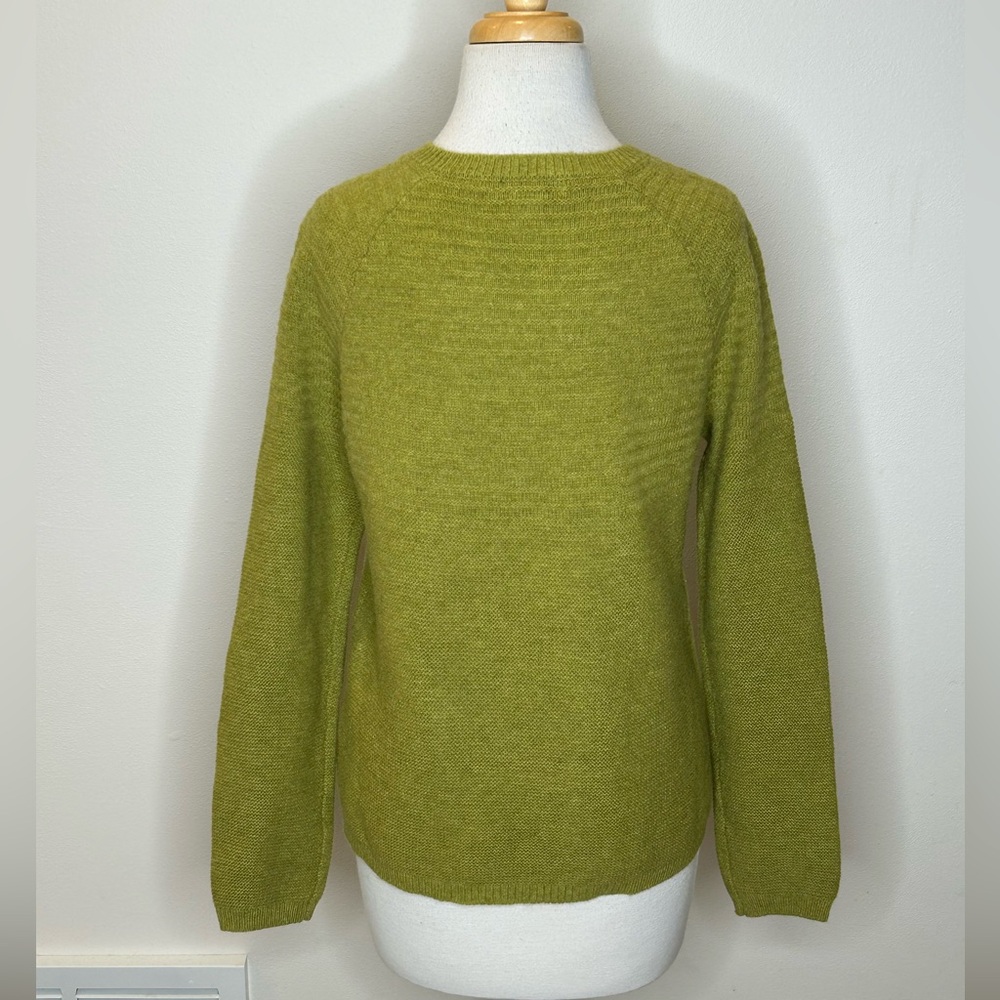 Tabitha Webb Lambswool Blend Green Button-Accent … - image 4